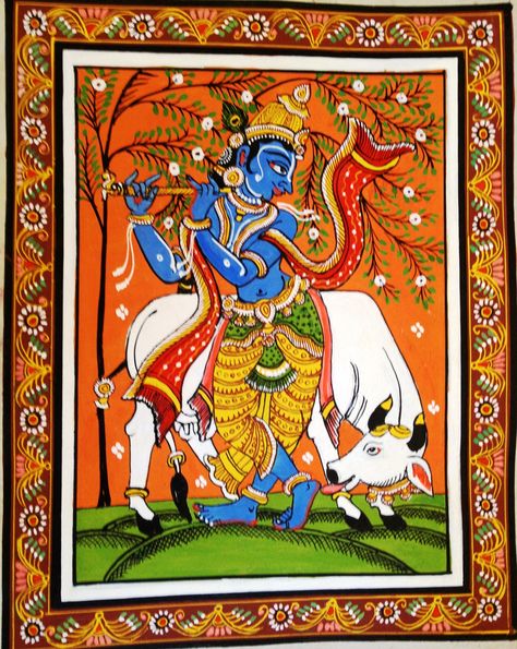 Lord Krishna Phad Painting, Boho Art Drawings, Kalamkari Painting, Kerala Mural Painting, Pichwai Paintings, Indian Painting, Tanjore Painting, Madhubani Art, Indian Folk Art