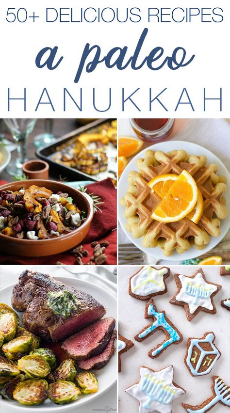 From breakfast to dessert, you'll love spending 8 days celebrating with these delicious paleo Hanukkah recipes! Hannukah Recipes, Hanukkah Recipes, Paleo Recipies, Hanukkah Food, Recipes Paleo, Paleo Recipes Easy, Primal Recipes, Glutenfree Dairyfree, Easy Paleo