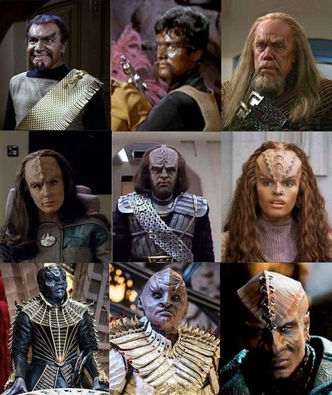 ❤️ Many faces of Klingons. Evolution and revolution all together. Klingon Warrior, Klingon Empire, Star Trek Rpg, Star Trek Klingon, Star Trek Costume, Racial Diversity, Perry Rhodan, Star Trek Cast, Star Trek Ds9