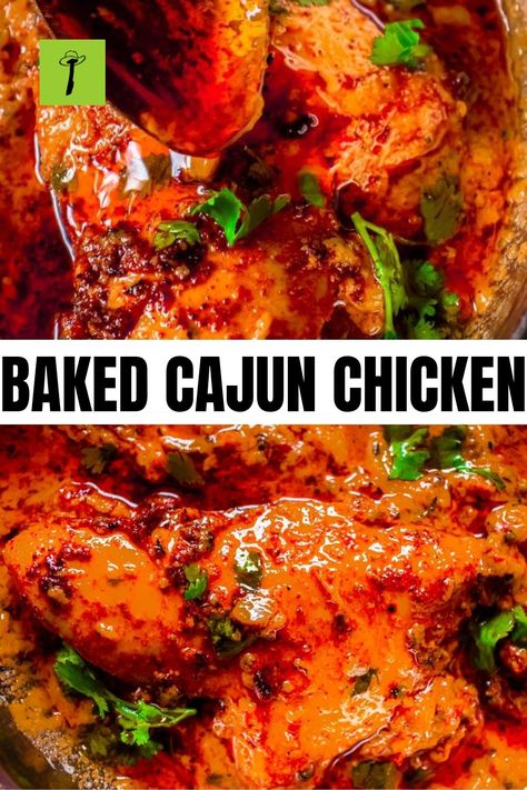 Cajun Chicken (BAKED) Cajun Chicken Legs Recipes, Cajun Chicken Thigh Recipes, Cajun Stuffed Chicken Breast, Chicken Boil Cajun, Cajun Chicken Marinade, Cajun Chicken Stew, Cajun Grilled Chicken, Cajun Chicken Thighs, Southern Baked Chicken