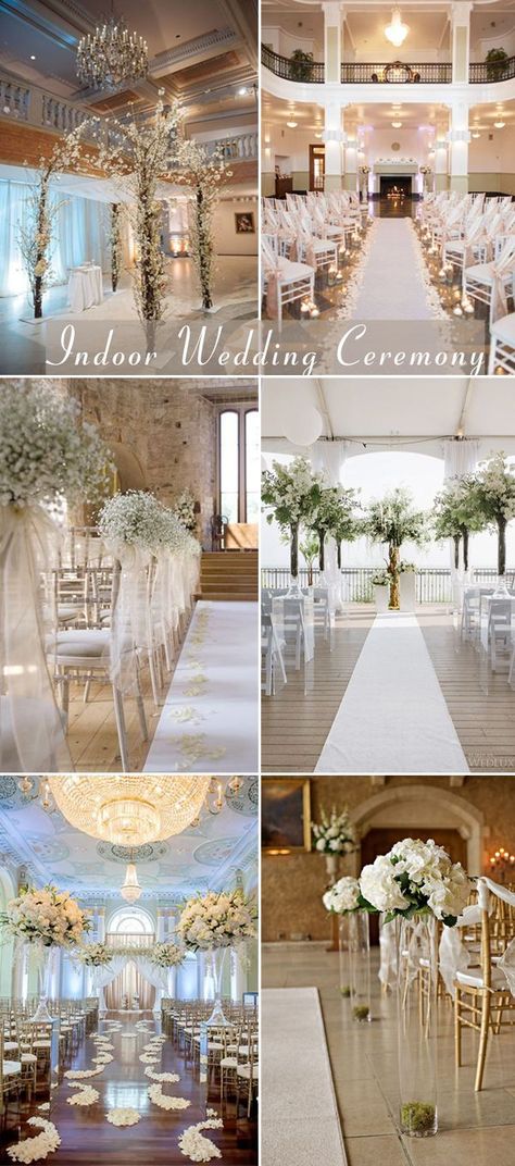 elegant indoor wedding ceremony decorations Indoor Wedding Theme Ideas, Indoor Garden Wedding Ceremony, Romantic Theme Wedding Decor, Elegant Wedding Venue Ideas Indoor, Summer Wedding Ceremony Ideas, Wedding Decor Ideas Elegant, Ceremony Decorations Indoor, Wedding Ceremony Decorations Indoor, Weddings Decorations Elegant Romantic