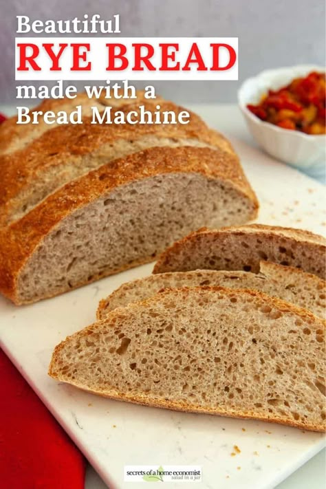 How To Make a Hearty Rye Bread Recipe (Bread Machine) + Video Rye Bread For Bread Machine, Breadmaker Rye Bread Recipe, Caraway Rye Bread Machine Recipe, Rye Bread Bread Machine Recipe, Rye Bread In Bread Machine, Bread Maker Rye Bread Recipe, Bread Machine Rye Bread Recipe Simple, Bread Machine Recipes Sourdough, 3 Lb Bread Machine Recipes