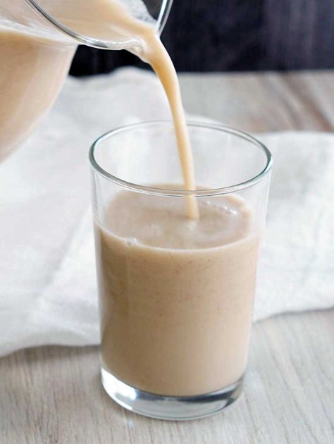 Instant Pot Brown Rice Horchata - Plant Based Instant Pot Plant Based Instant Pot, Vegan Horchata, Instant Pot Brown Rice, A Chance To Love, Rice Drink, Pulp Recipes, Almond Cow, Pulp Recipe, Vegan Instant Pot Recipes