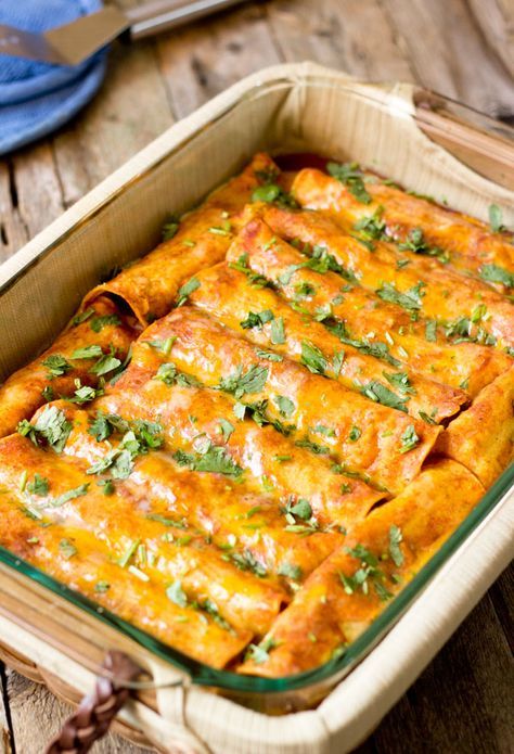 Vegan Enchiladas, Enchilada Recipes, God Mat, S'mores, Idee Pasto Sano, Meatless Monday, Vegan Cooking, Vegan Dinner Recipes, Vegan Foods