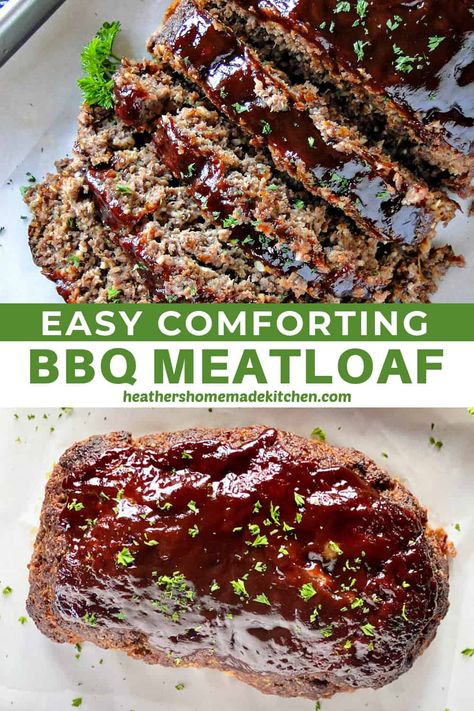 This BBQ Meatloaf Recipe is the ultimate comfort food that will have your family begging for more. An easy recipe with the addition of some smoky and sweet bbq sauce takes this meatloaf to the next level.