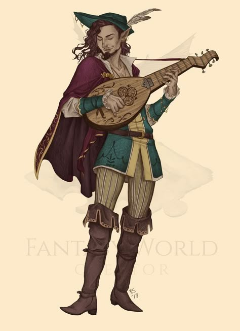 Rpg Wallpaper, Half Elf Bard, Dnd Bard, Heroic Fantasy, Dungeons And Dragons Characters, Dnd Art, Arte Fantasy, Character Design Male, Fantasy Rpg