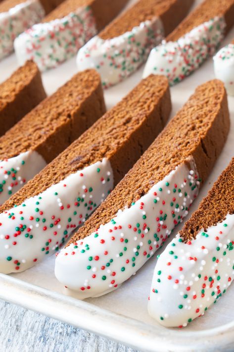 Gingerbread Biscotti | For the Love of Cooking Best Frosting, Gingerbread Biscotti, Pecan Frosting, Coconut Pecan Frosting, Oatmeal Cake, Biscotti Cookies, Biscotti Recipe, Chocolate Wafers, Italian Cookies