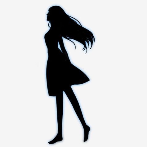 Black Silohette Artwork, A Girl Standing Drawing, Girl Standing Drawing, Sillouttes Images Women, Women Silhouette Art, Woman Shadow, Shadow Woman, Black Clipart, Lady Silhouette