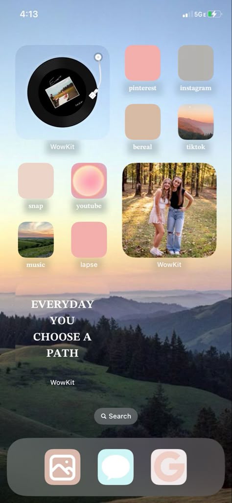 Clean Home Screen Layout, Layout Design Home Screen, Home Screen Set Up, Snapchat Homescreen, Simple Home Screen Layout, Cute Home Screen Layout, Cute Iphone Home Screen Layout, Iphone Setup Homescreen Ideas, Summer Ios Homescreen