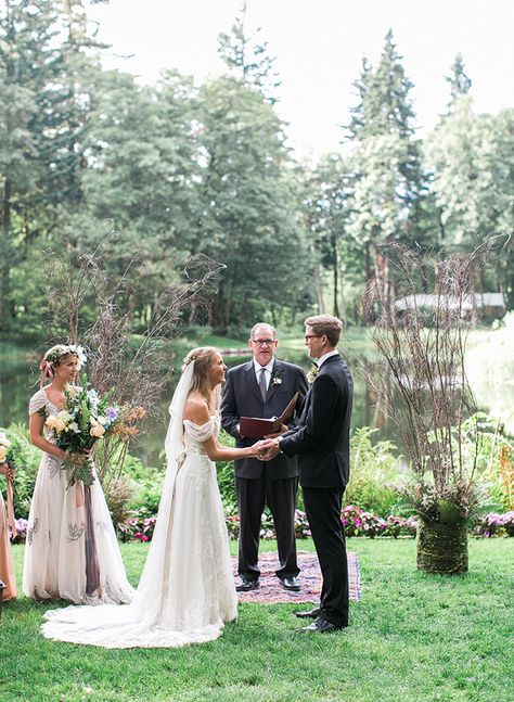 Enchanting Forest Wedding in Portland, Oregon - Inspired by This Wedding Venues Oregon, Victoria Wedding, Outdoor Wedding Photography, Enchanted Forest Wedding, Portland Wedding Photographer, Bohemian Wedding Inspiration, Fairy Wedding, Lake Wedding, Oregon Wedding