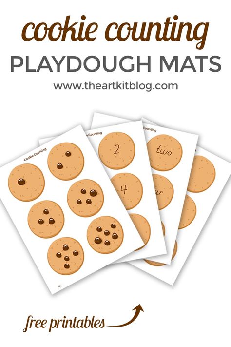 If You Give a Mouse a Cookie: Counting Cookies Activity {FREE Printables!} via @theartkit If You Give A Mouse A Cookie Activities, Cookie Playdough, Cookie Counting, Chocolate Playdough, Printable Cookies, Cookie Printable, Laura Numeroff, Mouse A Cookie, Cookies Theme