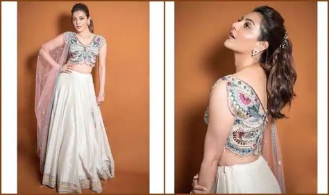 Butterfly Lehenga Blouse, Butterfly Blouse Designs Indian, Pictures In Lehenga, Intresting Dresses, Butterfly Lehenga, Butterfly Blouse Designs, Saree Belts, Simple Wedding Blouse Designs, Mehendi Dresses