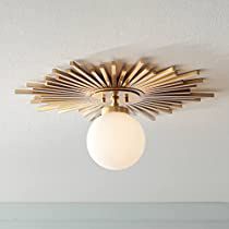 Check this out! Bathroom Ceiling Light Fixture, Funky Flush Mount Light, Star Flush Mount Ceiling Light, Light Fixture With Medallion, Art Deco Flush Mount Ceiling Light, Vintage Gold Light Fixtures, Midcentury Modern Ceiling Lighting, 1920s Ceiling Light, Starburst Ceiling Light