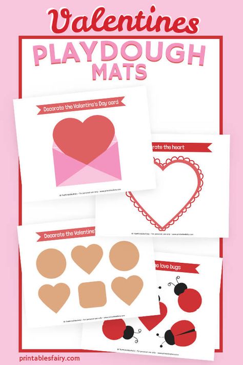 Looking for an easy Valentine's Day activity for toddlers and preschoolers? Check these free printable Valentines Playdough Mats. They will provide countless hours of imaginative play. #ValentinesDayPrintables #ValentinesDayActivities Valentine Science Activities, Valentine Science, Play Doh Mats, Valentines Day Crafts For Preschoolers, Preschool Valentines Activities, Valentines Activities, Play Dough Mats, Dough Mats, Playdough Mats