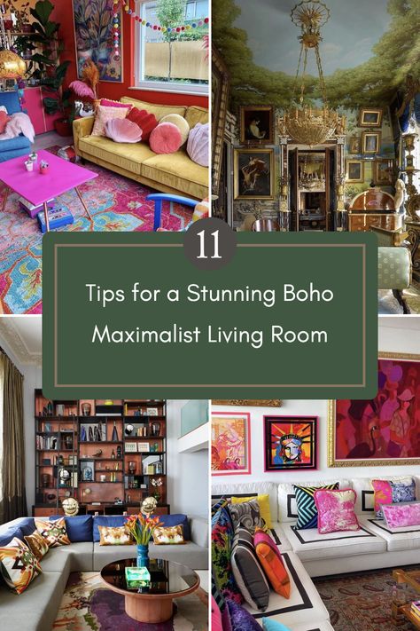 Ready to transform your living space? Check out these 11 tips for designing a boho maximalist living room that bursts with personality and charm. From mixing textures and colors to layering patterns seamlessly, you'll discover unique ways to bring a cozy yet eclectic vibe into your home. Whether you love bold art, vibrant plants, or funky furniture pieces, these ideas will help spark your creativity and make your space truly yours. Get inspired to create a welcoming environment that's perfect for lounging and hosting guests! Pastel Boho Living Room, Colorful Maximalist Decor Living Room, Maximalist Coffee Table, Maximalist Decor Living Room, Bohemian Maximalist Decor, Boho Maximalist Decor, Thrifted Living Room, Eccentric Living Room, Maximalism Interior Design