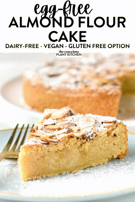 Eggless Gluten Free Cake, Eggless Deserts Recipe, Cakes Without Eggs Recipes, Vegan Almond Flour Desserts, Vegan Almond Cake, Eggless Almond Flour Cake, Eggless Almond Cake Recipe, Gluten Free Vegan Cake Recipes, Almond Flour Cakes Recipes