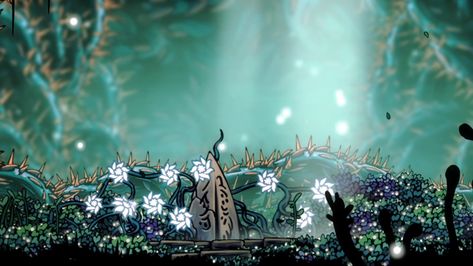 Hollow Knight Queen's Gardens, Hollow Knight Screenshots, Hollow Knight Greenpath, Hollow Aesthetic, Knight Birthday, House Of Leaves, Hollow Night, Video Game Art, Phone Themes