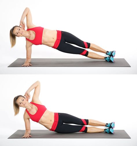 Side Plank With Hip Dip (Right Side) Plank Hip Dips, Easy Abs, Easy Ab Workout, Workout Man, Plank Variations, Toned Stomach, Side Fat, Love Handle Workout, Hips Dips