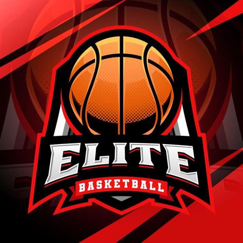 Elite basketball esport mascot logo design Basketball Logo Template, Elite Logo, Basketball Team Logo Design, Basketball Team Logo T-shirt, Basketball Team Logo, Jersey Background, Basketball Mascot, Basketball Logo Design, Mascot Logo Design