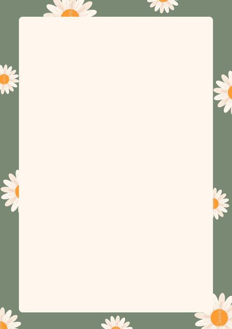 Green Border Design Aesthetic, Blank Page Backgrounds, A4 Background Aesthetic, Cute Borders Designs For School, Daisy Border Design, A4 Size Paper Border Design For Project Aesthetic, Frame Border Design Aesthetic, Flower Border Design Aesthetic, Blank Pages Aesthetic