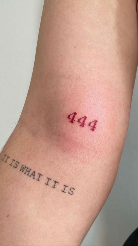 Decode the universe: 444 tattoo meaning. Explore the mystical significance behind this triple numeric ink, connecting with cosmic energies. Small Bow Tattoos, 444 Tattoo Meaning, 444 Tattoos, 444 Meaning, 444 Tattoo, Bow Tattoo, Tattoo Meaning, Small Bows, Tattoos With Meaning