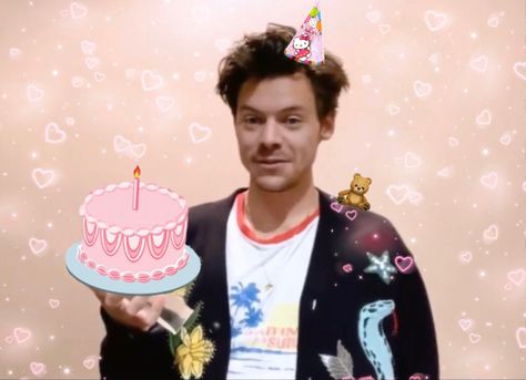 Harry Styles Happy Birthday Meme, Harry Styles Happy Birthday, Harry Styles Birthday Party, One Direction Happy Birthday, Harry Styles Birthday, Happy Birthday Bestie, Harry Styles Gif, Harry Styles Memes, Harry Birthday