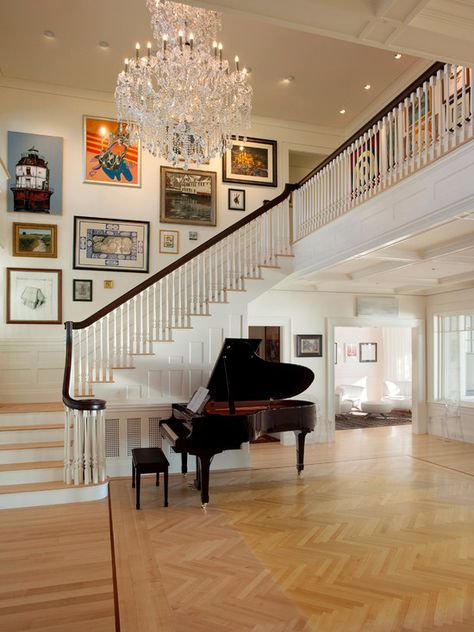 Traditional Entry Pictures Arrangement Design, Pictures, Remodel, Decor and Ideas Piano Room, Foyer Design, Glam Decor, Grand Piano, Ideas Pictures, Style At Home, House Room, My Dream House, House Goals