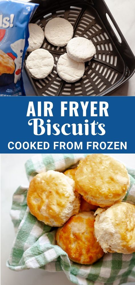 Air Fryer Recipes For Ninja Foodie, Air Fryer Recipes With Biscuits, Air Fryer Frozen Waffles, How To Cook Frozen Biscuits In Air Fryer, Cooking Biscuits In Air Fryer, Cook Biscuits In Air Fryer, Air Fryer Buttermilk Biscuits, Pillsbury Frozen Biscuit Recipes Breakfast, Frozen Biscuits In The Air Fryer