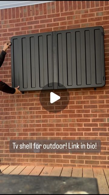 Manuel Perez on Instagram: "55in Outdoor TV and storm shell installation on brick! Quality work, affordable price! ATL’s Premier Installer!" Outdoor Tv Enclosure, Outdoor Tv Cabinet, Tv Enclosure, Outdoor Tv, Quality Work, Tv Cabinet, Yard Ideas, Tv Cabinets, Backyard Ideas