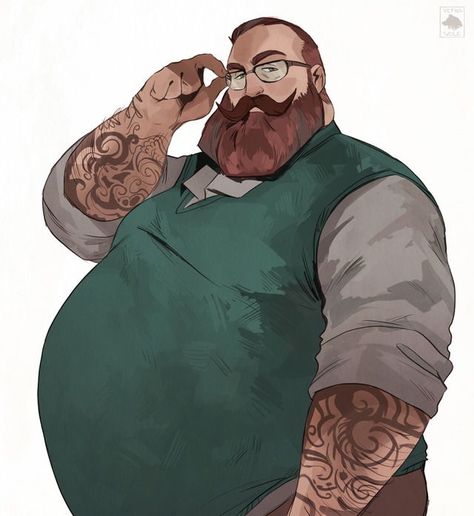 Chubby Tattoo, Fat Anime Characters, Guy Cartoon, Guy Character, Fat Character, Digital Experience, Boy Character, Fat Man, Wallpaper Trends