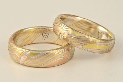 Anneville Studio Mokume Gane Ring, Rose Gold And Silver, Mokume Gane, Custom Wedding Rings, Twist Ring, One Ring, Gold And Silver, Unique Rings, Metal Working