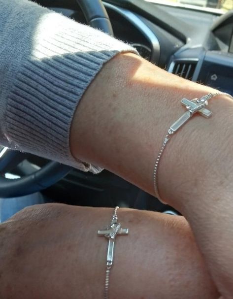 Matching Cross Bracelets, Matching Cross Necklaces, Stopped Loving Me, God Centered, God Centered Relationship, Praising God, Silver Jewlery, Girl M, My Dream Life