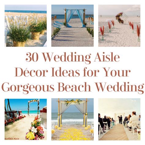 Hello, DIYers! Planning a wedding on the beach?! This popular, and lovely choice comes with a built in backdrop that is to die for! But it does present some challenges in regards to setting up. First of all, sand is not wonderful for heels… or shoes of any kind really! So you’ll want to plan […] The post 30 Wedding Aisle Décor Ideas for Your Gorgeous Beach Wedding appeared first on DIY Projects by Big DIY Ideas. Wedding On The Beach Decoration, Beach Wedding Aisle Decor, Bold Wedding Colors, Wedding Walkway, Wedding Aisle Decor, Beach Wedding Aisles, Diy Beach Wedding, Wedding On The Beach, Wedding Isles