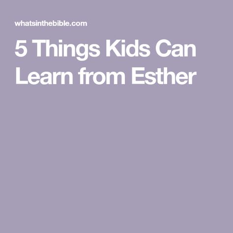 5 Things Kids Can Learn from Esther Queen Esther Object Lesson, Esther Bible Study For Kids, Ester In The Bible, Esther Crafts For Kids Sunday School, Esther Activities, Construction Vbs, Esther Bible Study, The Book Of Esther, Bible Study Activities