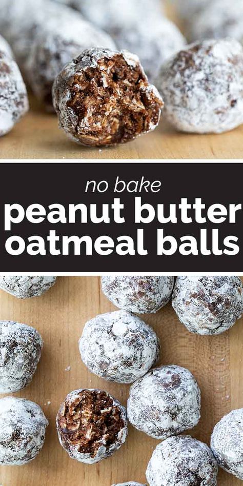 No Bake Peanut Butter Oatmeal Balls - Taste and Tell Oatmeal Balls No Bake, Gooey Desserts, Peanut Butter Oatmeal Balls, Oatmeal Dessert, Oatmeal Balls, Peanut Butter Dessert Recipes, No Bake Peanut Butter, Peanut Butter Oats, Eggless Baking