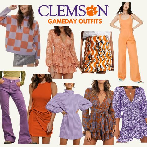 Clemson Gameday Outfit Purple, Clemson Gameday Outfit Mom, Clemson Outfits For Women, Clemson Gameday Outfit Cold, Clemson Gameday Outfit Fall, Clemson Game Day Outfits, Clemson Gameday Outfit, Football Game Attire, Clemson Gameday