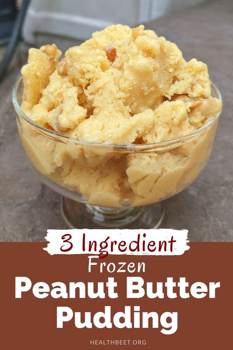 Tastes like ice cream, but lower in sugar and fat, this healthy 3 ingredient, light, frozen peanut butter pudding is a summer favorite! Health Beet, Peanut Butter Powder Recipes, Peanut Butter Pudding, Pb2 Recipes, Frozen Peanut Butter, Frozen Pudding, Low Cal Dessert, Low Fat Desserts, Sugar Free Jello