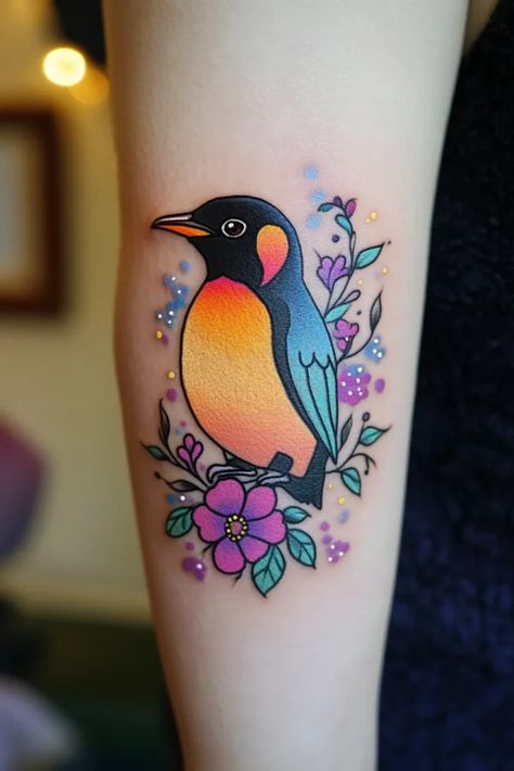 penguin tattoo 569450 Small Penguin Tattoo, Penguin Tattoo Design, Tattoo Ideas Colorful, Penguin Tattoo Ideas, Tattoo Small Ideas, Penguin Tattoos, Tattoo Ideas For Woman, Seal Tattoo, Small Penguin