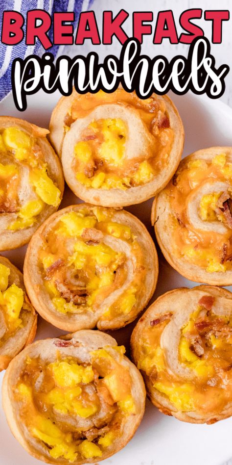 Breakfast Rolls Recipe, Breakfast Pinwheels, Breakfast Finger Foods, Breakfast Potluck, Breakfast Recipes Easy Quick, Easy Breakfast Recipes, Breakfast Rolls, Breakfast Recipes Sweet, Easy Bacon