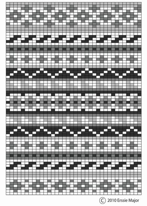 Fair Isle Border Chart, Knitting Graphs Charts, Knitting Charts Free Simple, Simple Fair Isle Chart, Faire Isle Knitting Patterns, Fair Isle Chart Simple, Crochet Pattern Grid, Fair Isle Charts, Knitting Charts Free