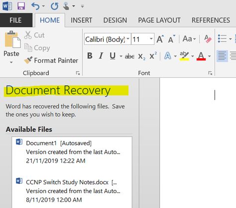 How to Recover Unsaved Microsoft Word Documents - Microsoft Word Document, Word Document, Keyboard Shortcuts, Word File, Work It, Ms Word, Microsoft Word, Page Layout, Save Yourself