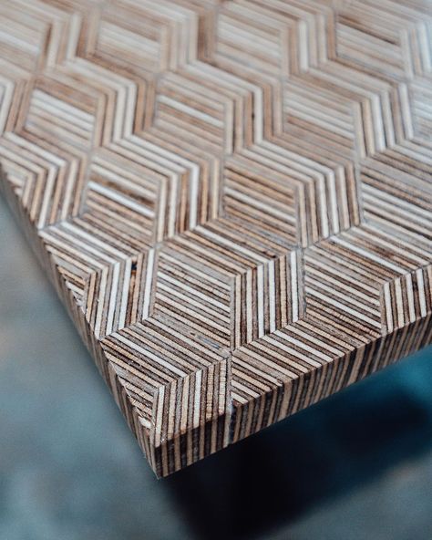 Diy Plywood Art, Pattern Plywood, Patterned Plywood, Plywood Pattern, Decorative Metal Sheets, Plywood Coffee Table, Plywood Design, Plywood Table, Plywood Projects