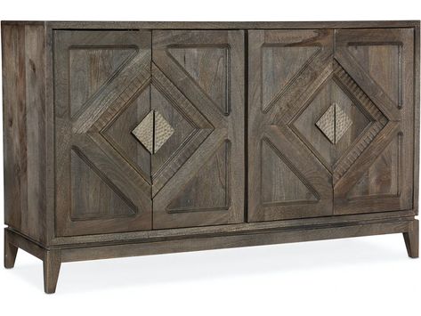 Hooker Furniture Living Room Commerce & Market Carved Accent Chest 7228-85015-85 Living Room Chest, Hooker Furniture Living Room, Gaming Furniture, Chest Furniture, Pattern Motif, Accent Chest, Wood Shelf, Hammered Metal, Bone Inlay