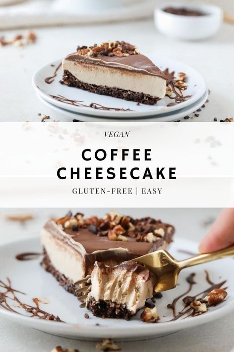 Health Baking, Plant Based Cheesecake, Raw Deserts, Vegan Ganache, Cashew Cheesecake, Raw Vegan Cheesecake, Coffee Project, Matcha Cheesecake, Dairy Free Coffee