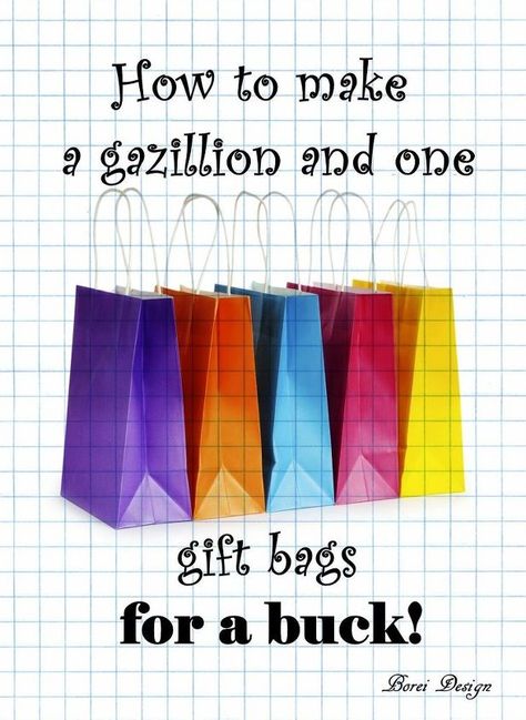 Make Your Own Gift Bags, Make Gift Bags, Diy Gift Bags, Homemade Gift Bags, Inexpensive Diy Gifts, Recycling Paper, Diy Gifts Cheap, Gift Crafts, Cake Mixes