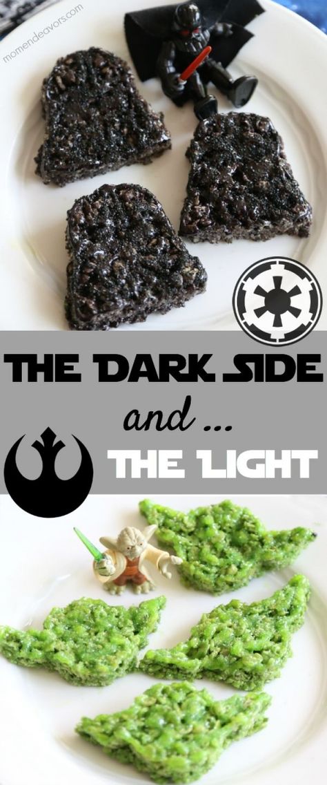 Dark Side and The Light Star Wars Treats Star Wars Treats, Star Wars Themed Food, Star Wars Dessert, Star Wars Snacks, Star Wars Party Food, Star Wars Video Games, Star Wars Cookies, Star Wars Baby Shower, Star Wars Theme Party