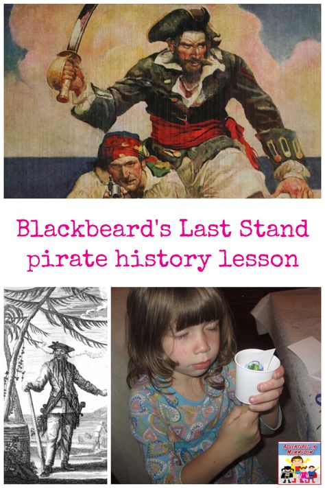 Blackbeard pirate lesson #talklikeapirateday #ushistory #historylesson History Homeschool Curriculum, Barbary Pirates, Pirate Unit, American History Homeschool, Pirate History, History Homeschool, Black Beard Pirate, Teaching American History, Pirate Books