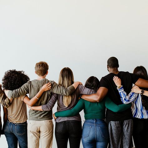 Rearview of diverse people hugging each other | premium image by rawpixel.com / McKinsey Male Friendship, People Hugging, Hip Opening Yoga, Man Hug, Caucasian People, Group Hug, Diverse People, Interesting Conversation, Team Pictures