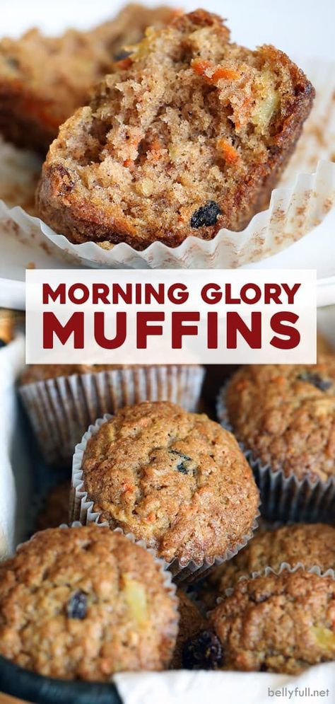 Muffins Morning Glory, Healthy Easy Breakfast, Morning Glory Muffins Recipe, Glory Muffins, Simple Bread, Keto Muffins, Morning Glory Muffins, Packed Lunches, Homemade Muffins