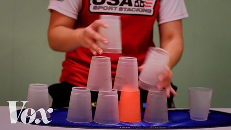 Inside the Sport of Speed Stacking Where Competitors Stack Cups as Fast as Possible Cup Stacking, Weird World, Plastic Cup, Lesson Plans, The Incredibles, Sports, Health